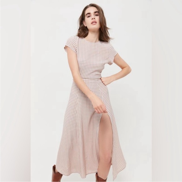 NWT Urban Outfitters Cap Sleeve Gingham Dress - Picture 1 of 6
